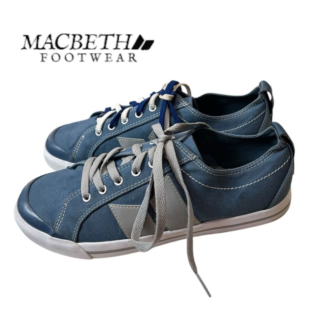 Macbeth New Eliot Men's Blue Gray Trainers Sneakers 8